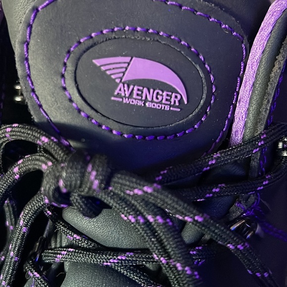 Avenger Steel Tote Boots ~ Purple 8 W - Picture 9 of 16